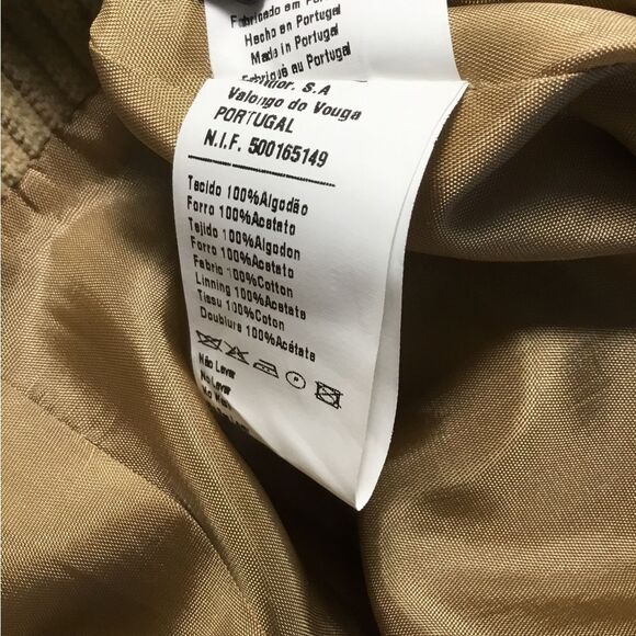 Vintage 100% cotton corduroy blazer coat XS/S/34 jacket equestrian tan - Picture 8 of 10